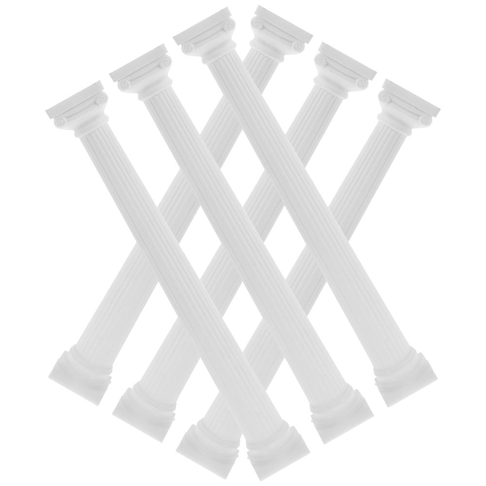 White Plastic Decorative Roman Pillars for Home and Garden 30Pcs