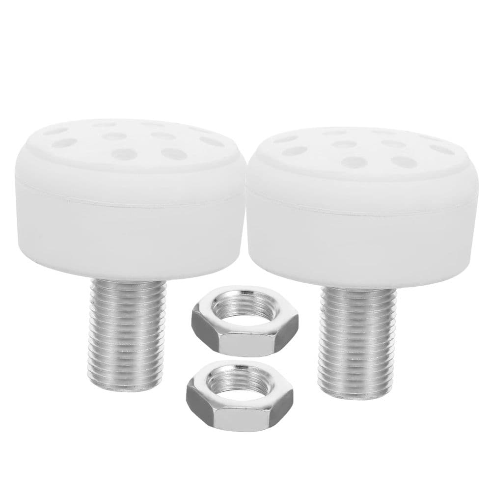 2-Pack White Rubber for Roller Skates, Metal Core, 1.97 x 1.77 x 1.77 Inches