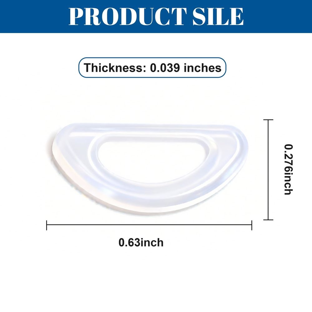4 Pairs Eyeglass Nose Pads,D Shape Nose Pads for Glasses,Adhesive Nosepads,Anti-Slip Soft Silicone Nose Pads for Glasses
