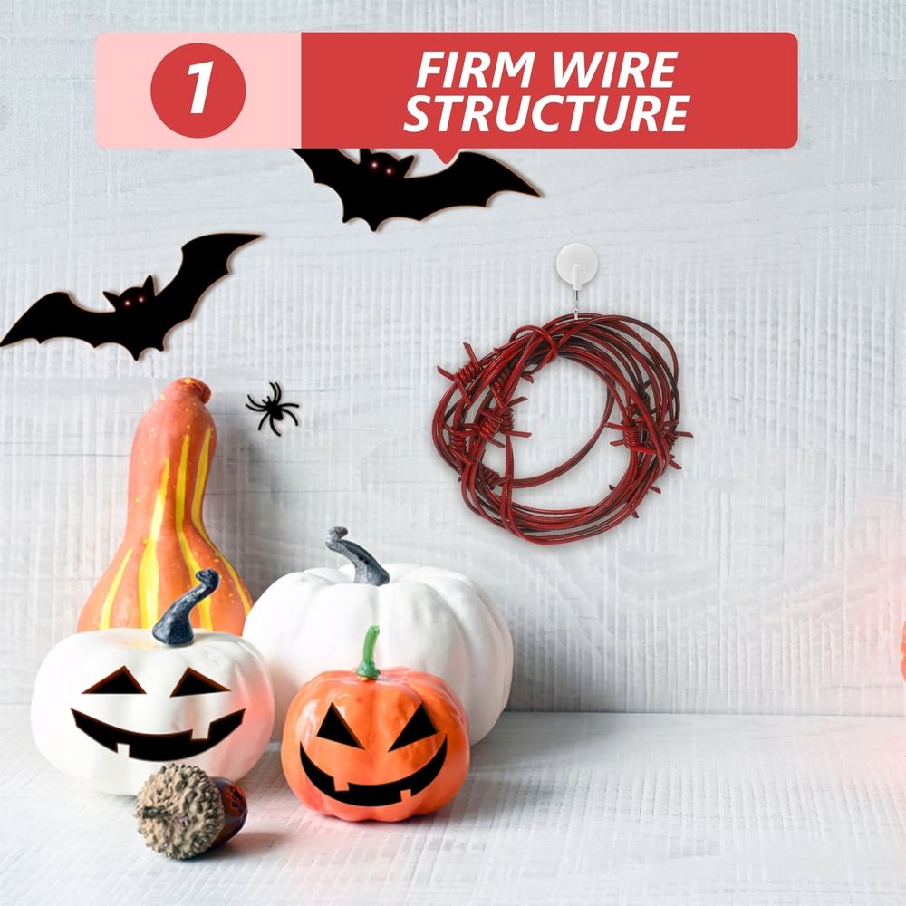 Halloween Simulation Thorn Vine Chains Haunted House Dress Up Party Scene Decorations Red