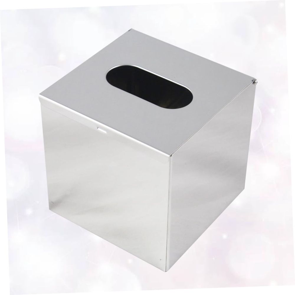 Stainless Steel Tissue Holder Plated Silver Home Bathroom Organizer Wall Mount Waterproof 1Pc
