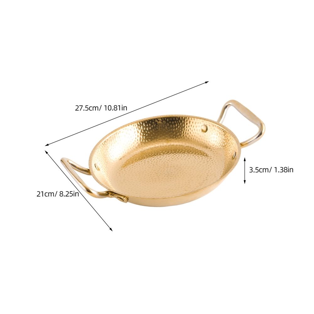 Golden Stainless Steel Hot Pot with Double Handles for Home Use