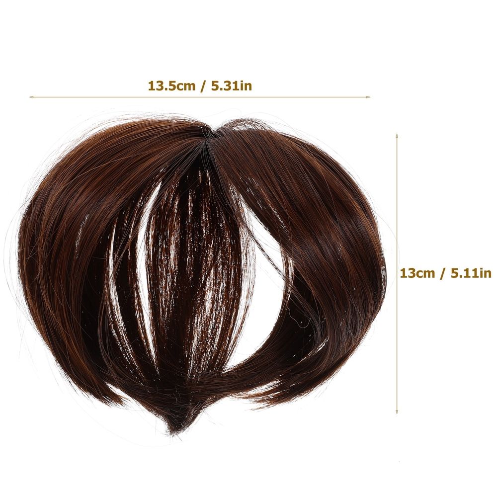 Brown Clip-In Hair Topper for Women, Synthetic Chemical Fiber Hairpiece, 1 Piece, Natural Look Hair Extension