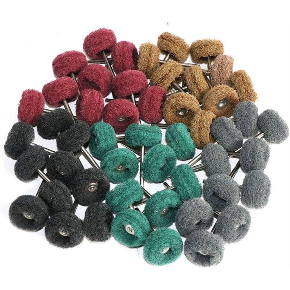 100 Piece Polishing and Buffing Pads Set Grinding and Polishing Wheel Kit for Metal Rust Removal and Fine Processing As Shown