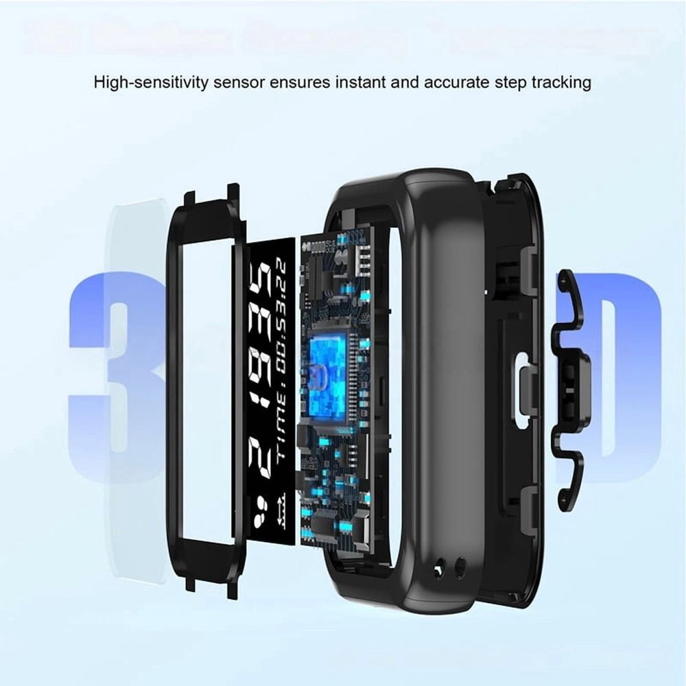 3D Pedometer for Walking, Accurate Step Counter with LCD Display for Step Calorie Tracker
