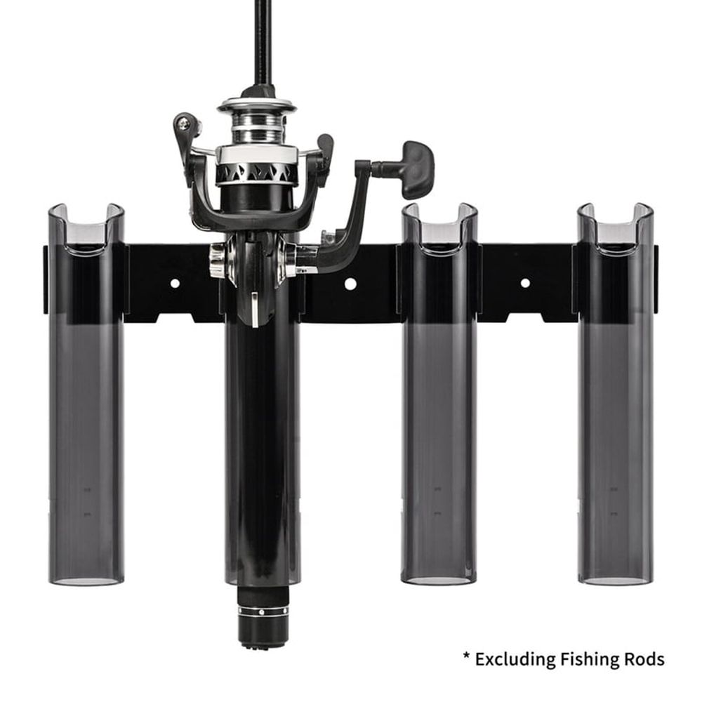 Fishing Rod Holder for Boat, Yacht, Garage Side Storage Tool, 4 Tube Rod Rack, Wall Mounted Fishing Pole Rod Holder