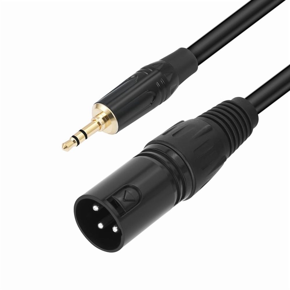 2pcs 3.5mm to Cable Adapter Balanced 1/8 Inch Mini Jack Stereo to 3Pin XLR Male Microphone Audio Cable 300cm