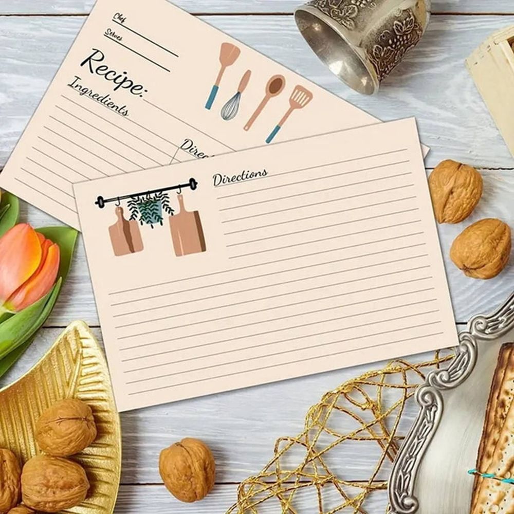 Recipe Cards 4X6Inches Set of 300 Double Sided Thick Cardstock Blank Recipe Cards for Mom, Sister, Daughter, Friend Gift