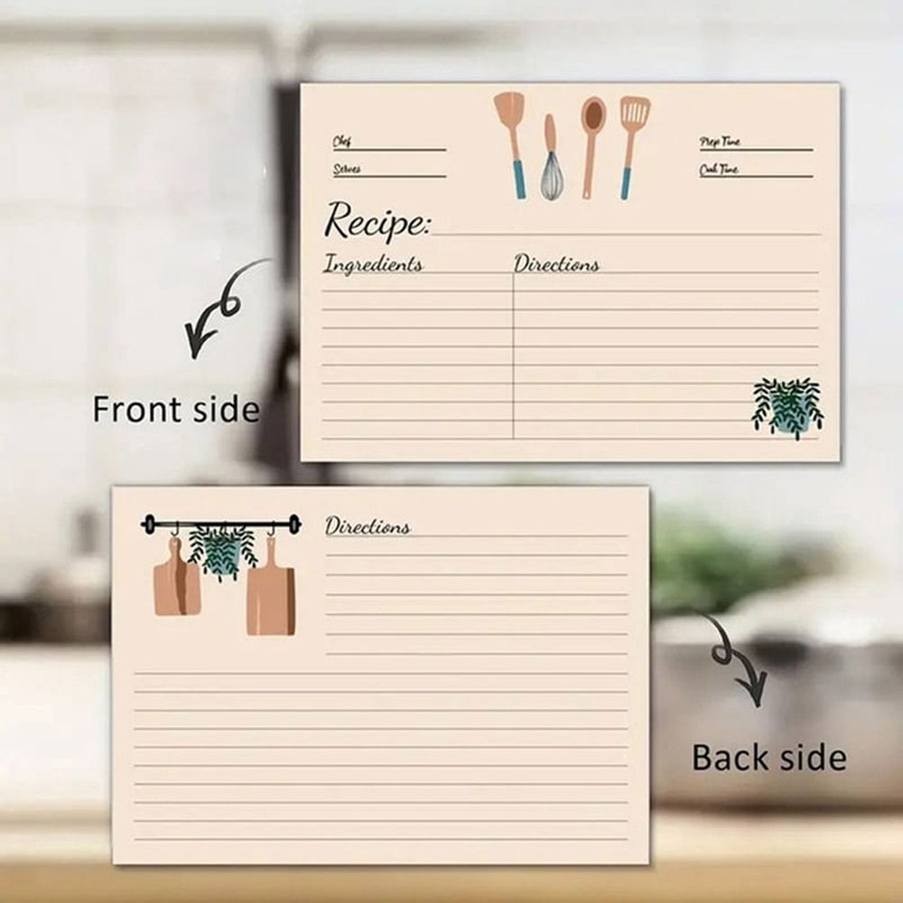 Recipe Cards 4X6Inches Set of 300 Double Sided Thick Cardstock Blank Recipe Cards for Mom, Sister, Daughter, Friend Gift