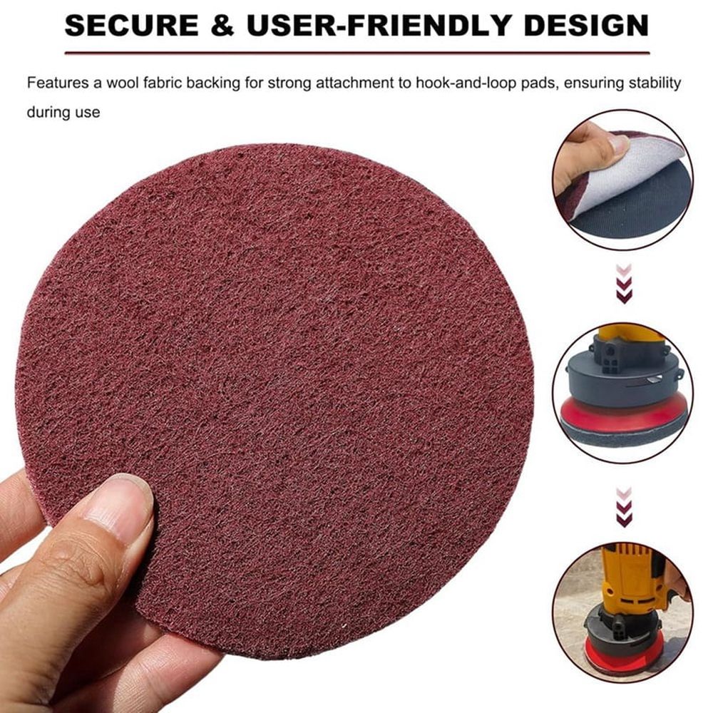30 PCS 5 Inch Hoop and Loop Multipurpose Scrubber Scouring Pads - Flocking Scuff Pads, Conditioning Discs Polishing Pads