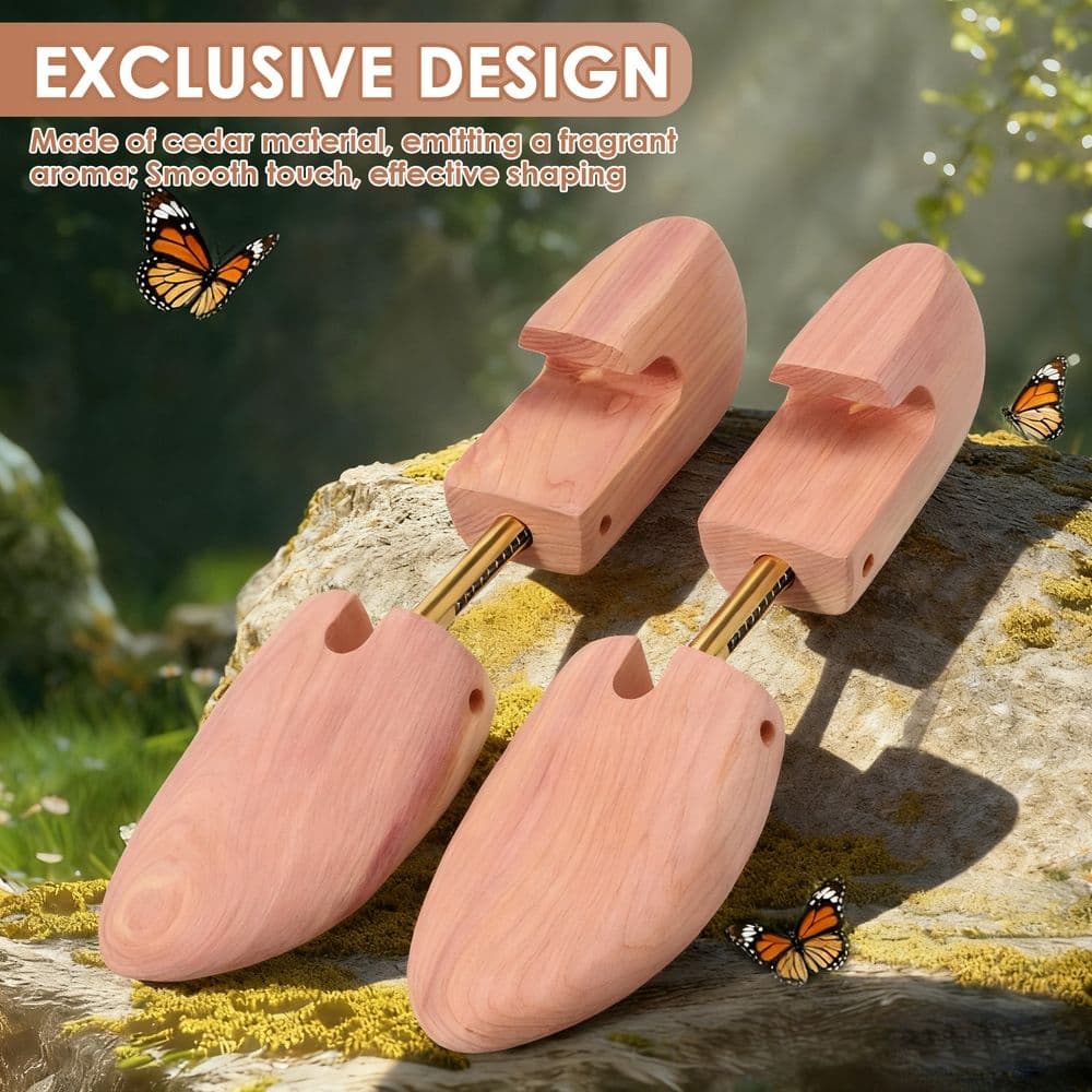 Wooden Shoe Stretcher Cedar Shoe Trees 11.61/12.99in Adjustable for Men Women
