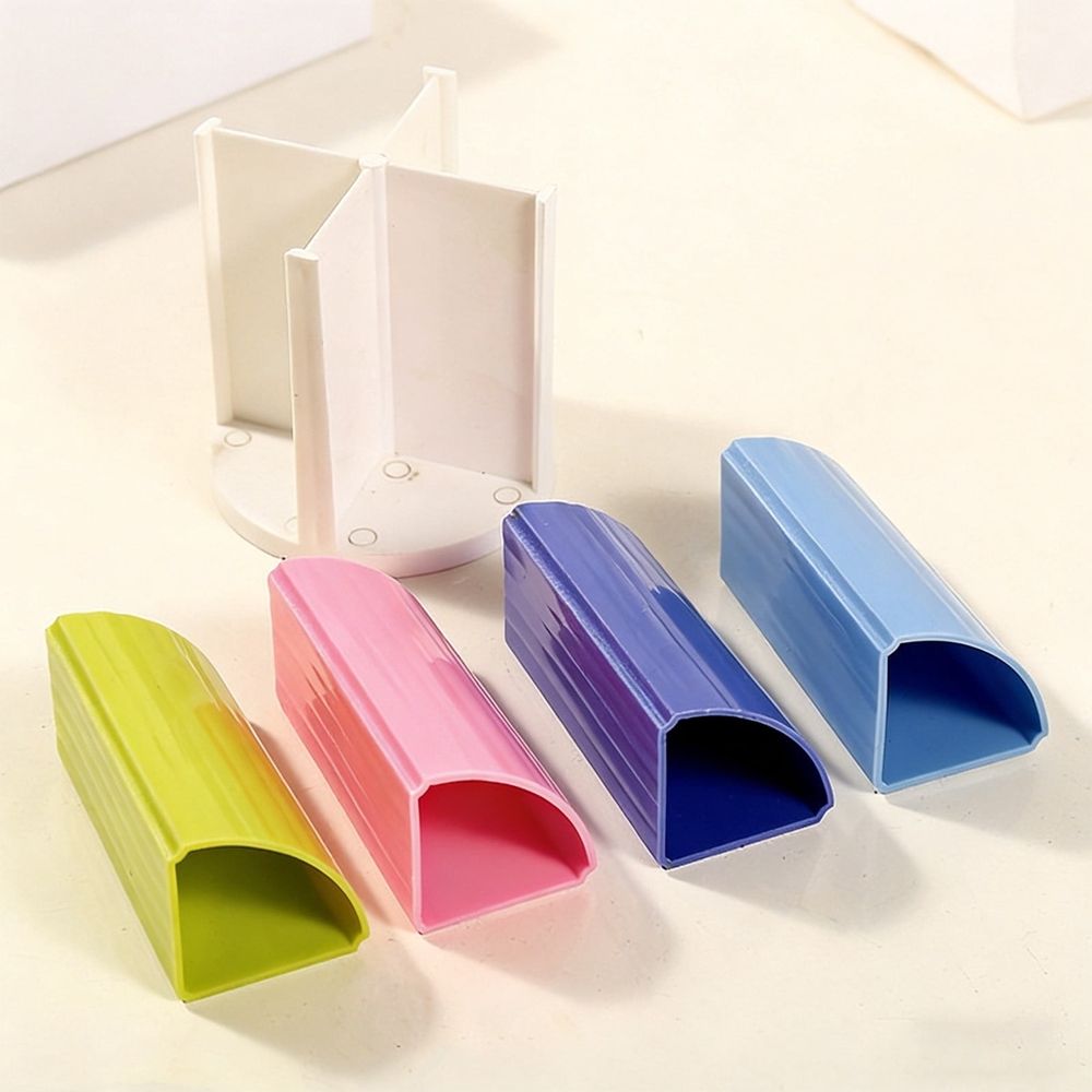 360 Degree Rotating Pen Organizer with 4 Removable Compartments Multicolor Desktop Storage Box for Pencils Markers Makeup Brushes