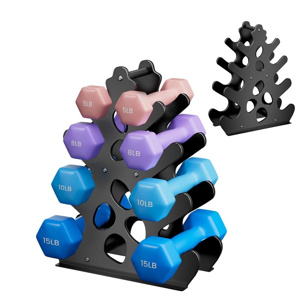 Coral Style Iron Dumbbell Storage Rack, Multi Tiered Weight Holder for Home Gym Fitness Equipment, Heavy Duty Stable Stand