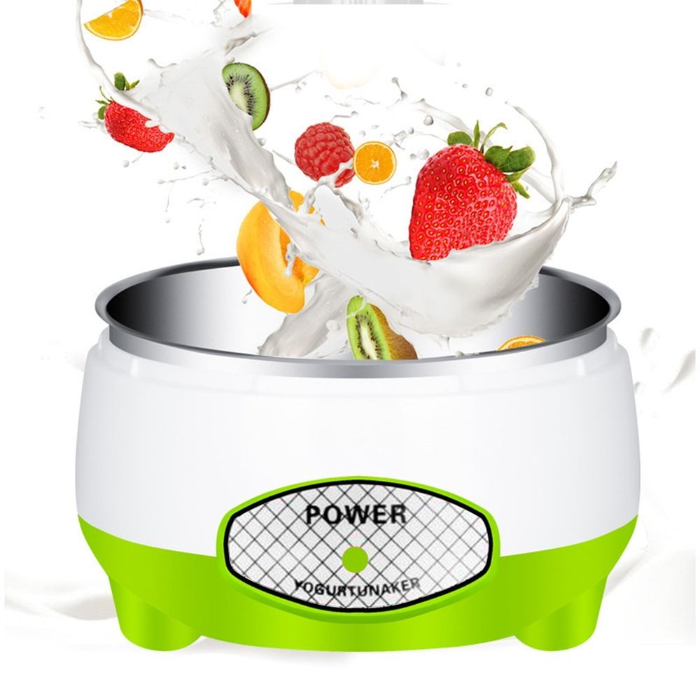 Automatic Yogurt Maker 1L Capacity Stainless Steel Inner Pot 15W DIY Fermenter for Yogurt Natto Rice Wine Healthy Breakfast for Home Kitchen