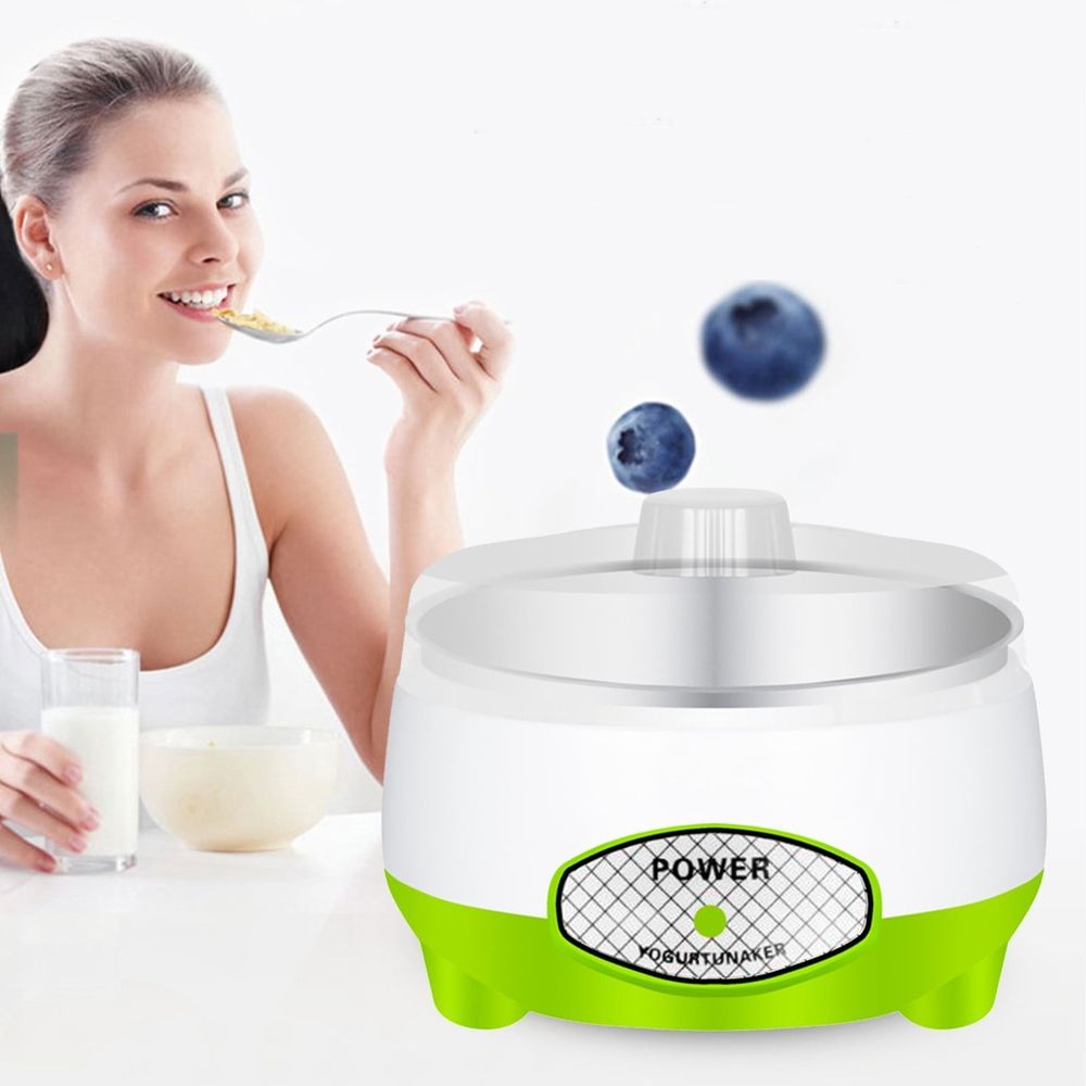 Automatic Yogurt Maker 1L Capacity Stainless Steel Inner Pot 15W DIY Fermenter for Yogurt Natto Rice Wine Healthy Breakfast for Home Kitchen