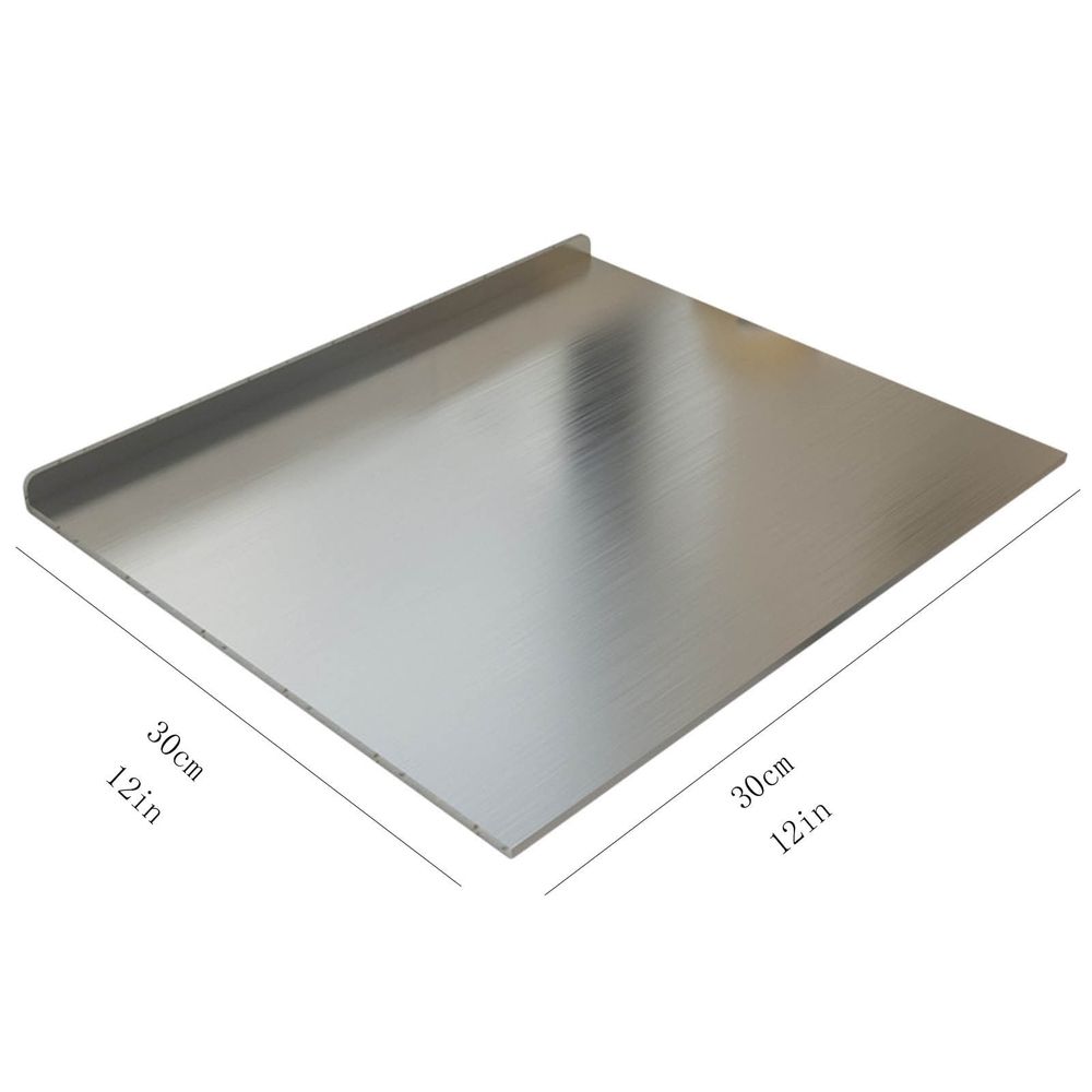 Stainless Steel Countertop Chopping Board with Non Slip Feet, Brushed Steel Finish for Cutting, Kneading Dough, Heat Resistant Serving, Hygienic Easy to Clean Scratch Resistant Kitchen Board