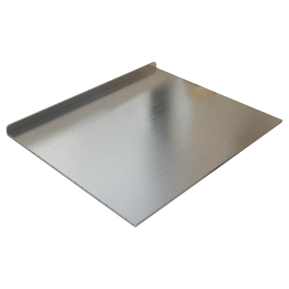 Stainless Steel Countertop Chopping Board with Non Slip Feet, Brushed Steel Finish for Cutting, Kneading Dough, Heat Resistant Serving, Hygienic Easy to Clean Scratch Resistant Kitchen Board