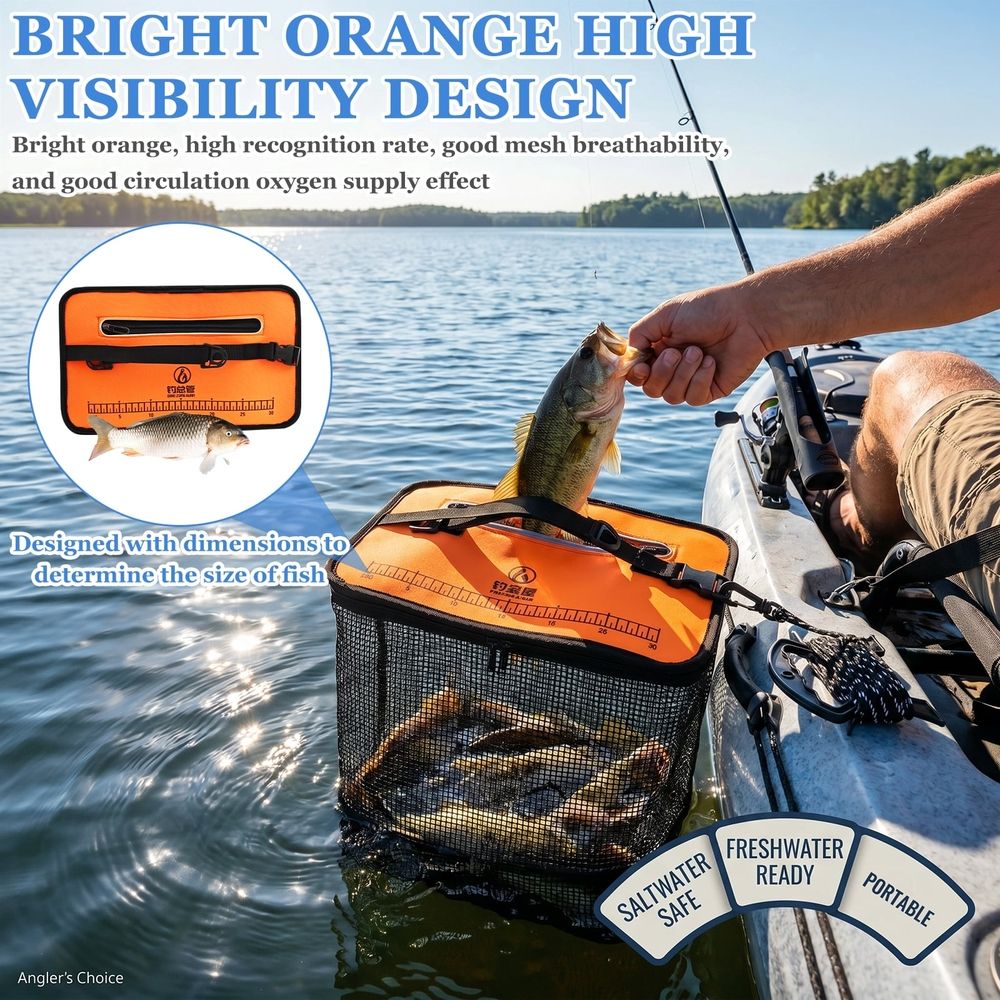 Collapsible Floating Fishing Basket Quick Drying Portable Fishing Floating Net Cage Large Capacity Rubber Coated Bait Storage Cage for Live Caught