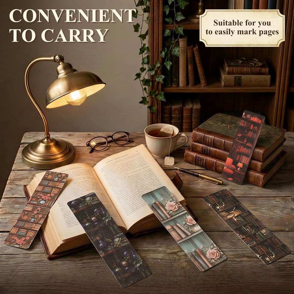 240Pcs Read Bookmark with Vintage Pattern Designs Long Lasting Cardstock for Classroom Teacher Student Prize Book Week School Library