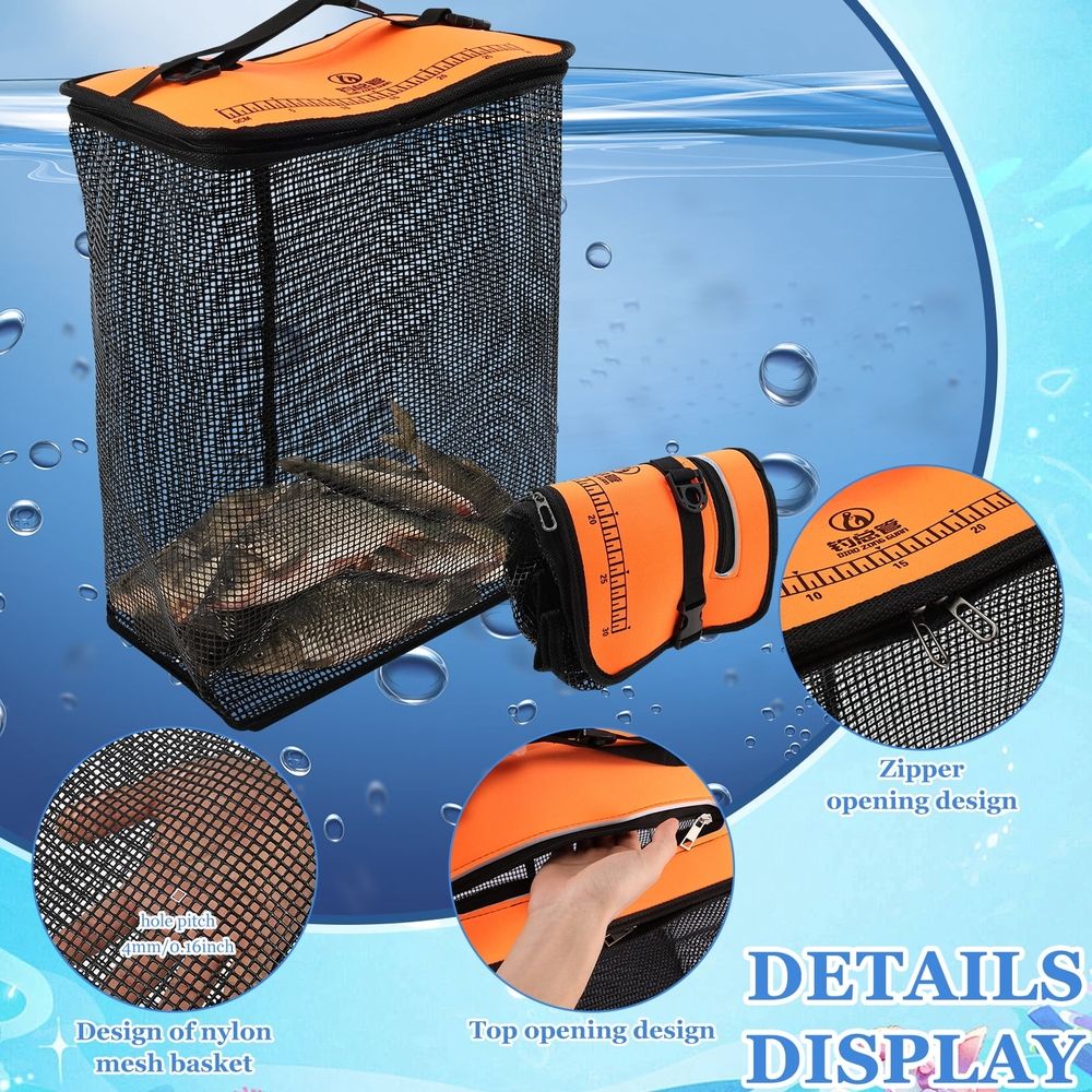 Collapsible Floating Fishing Basket – Large Capacity, Durable Reinforced Edge, Ideal for Freshwater & Saltwater Fishing