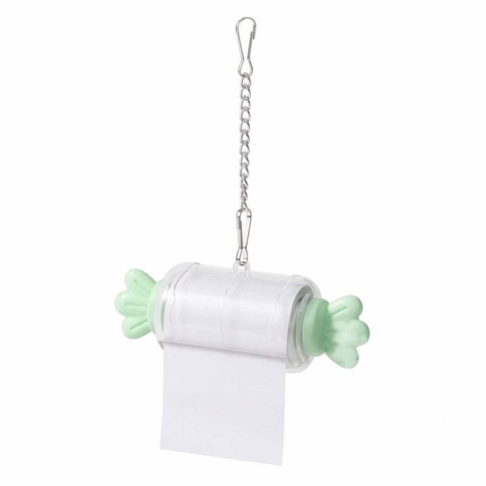 Parrot Rolling Paper Foraging Chew Toy Safe Natural Bird Cage Accessories Interactive Bird Enrichment Toy for Cockatiels Conures Budgies Small Parrots Green
