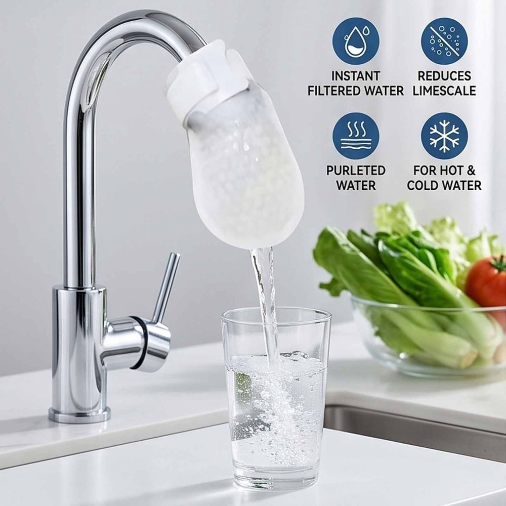 Faucet Filter, 2027 New Faucet Filter Cotton Bag, 10/20/50/100 Pack Universal Faucet Filter Bag with Sediment Barrier, Fine Fiber Mesh Purifier, Compact Style, for Kitchens