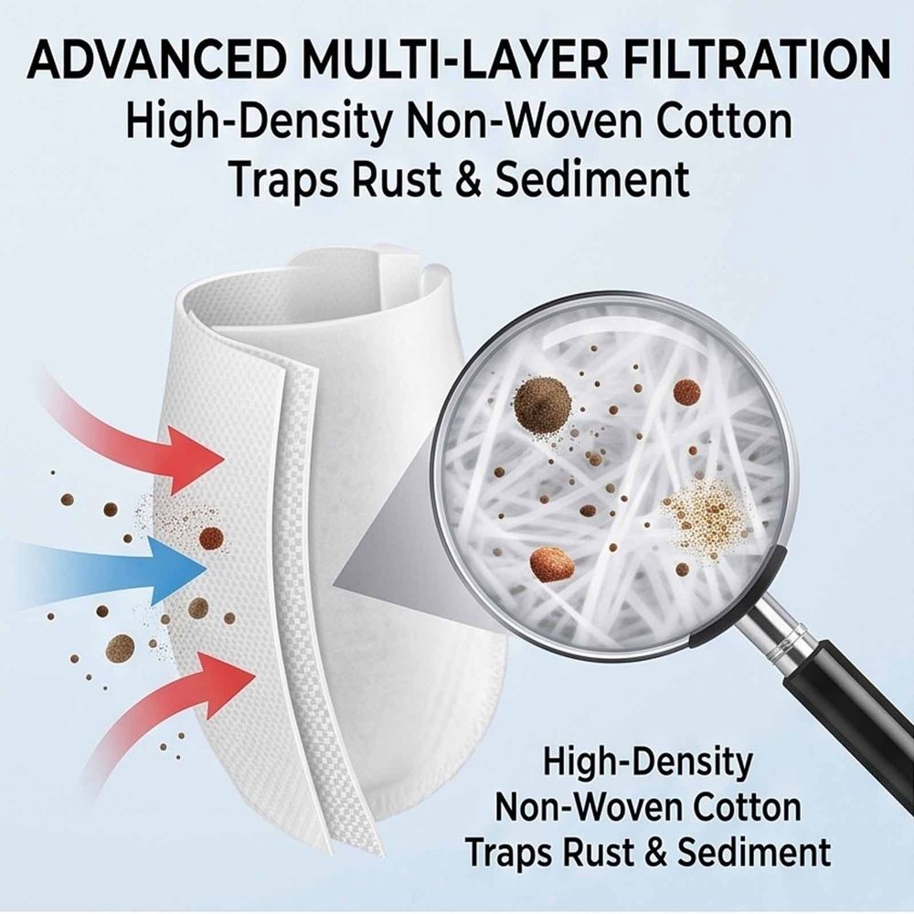Faucet Filter, 2027 New Faucet Filter Cotton Bag, 10/20/50/100 Pack Universal Faucet Filter Bag with Sediment Barrier, Fine Fiber Mesh Purifier, Compact Style, for Kitchens