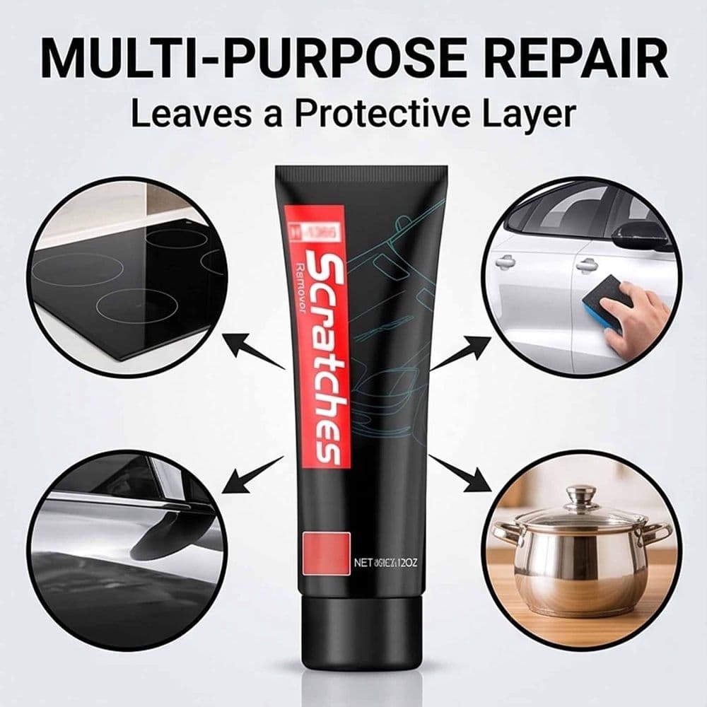 Glass Stovetop Scratch Repair Kit Polishing Wax for Glass Ceramic Cooktop with Sponge 60ml