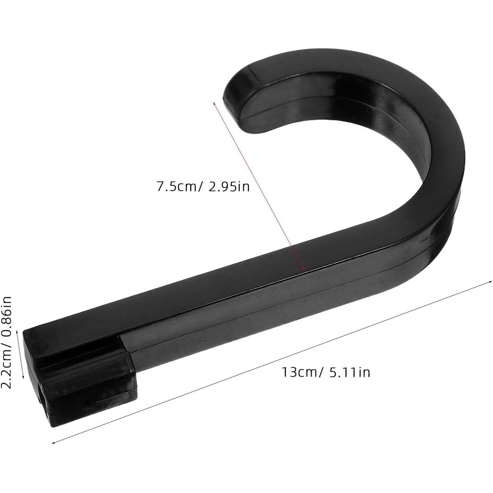 4pcs Black Plastic Shed Organizer Hooks - Utility Hooks for Garage, Shed, and Mudroom Tool Storage