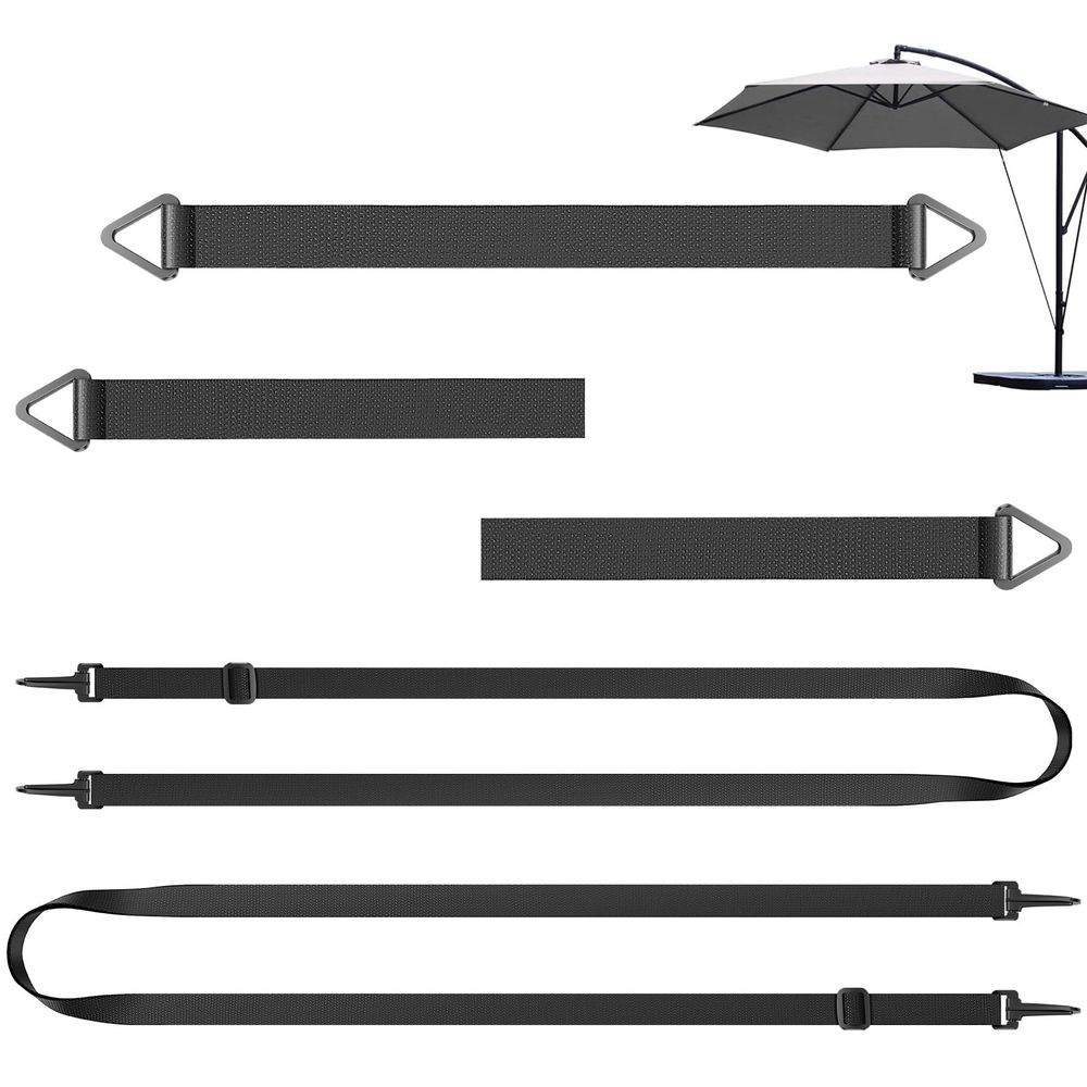 6Pcs Parasol Fixing Strap, Effective Wind Resistance, Firm and Quiet Connection, Fit Most Large Size Umbrellas