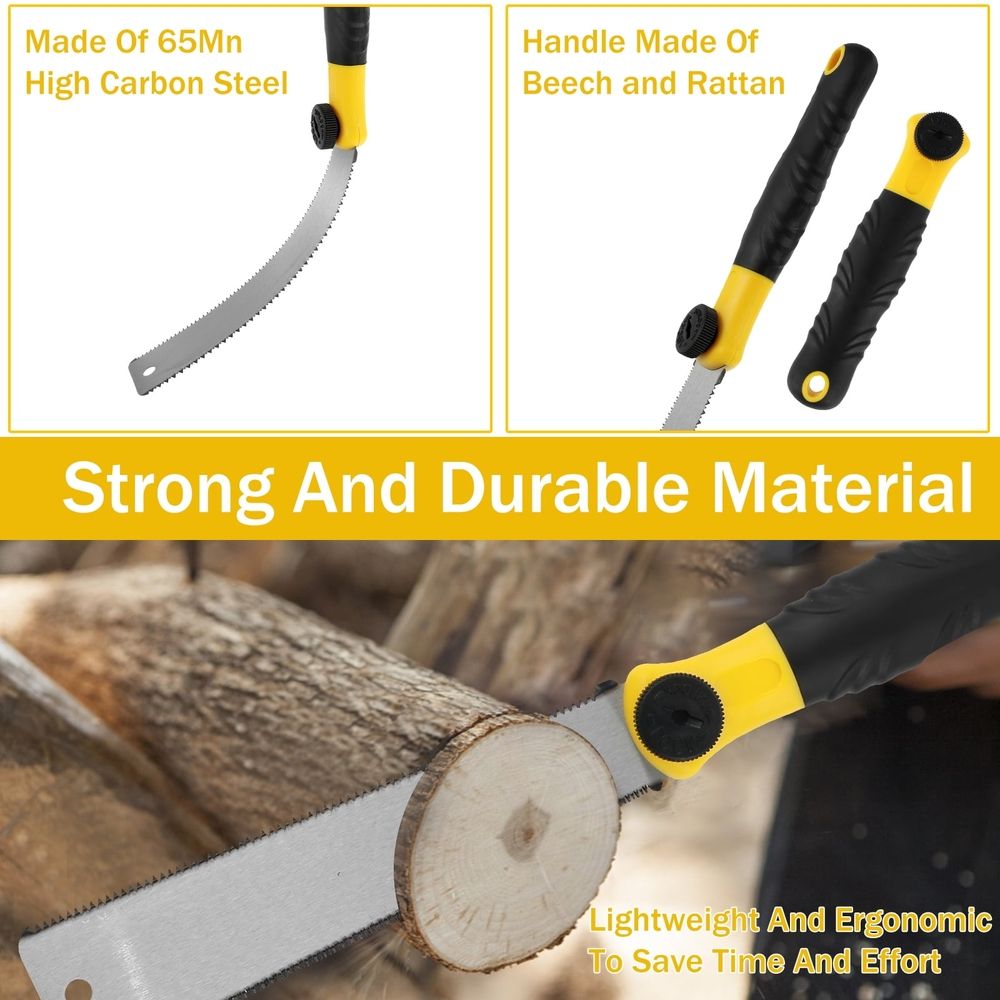 Japanese Hand Saw Sharp High Carbon Steel Pull Saw Ergonomic Non-slip Flush Cut Saw with 3 Saw blades Cutting Trimming Tool for Woodworking Pruning Gardening