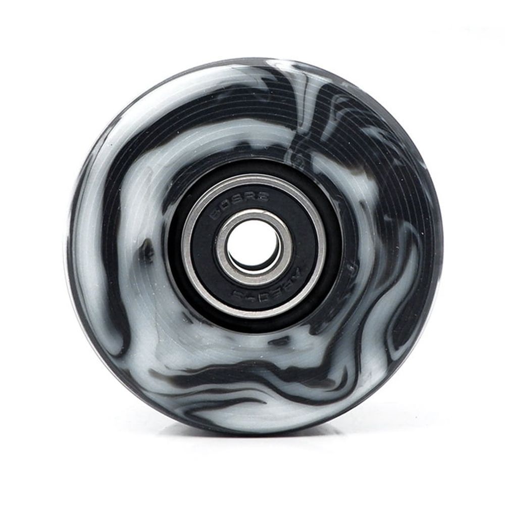 8 Pcs Roller Skate Wheels with Bearings for Double Row Skating and Skateboard 32mm x 58mm 82A,Black