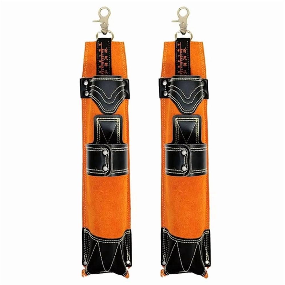 2X Welding Electrode Holder Welding Rod Storage Tube Cowhide Electrode Holder Welding Rod Pouch Welding Rod Waist Bags