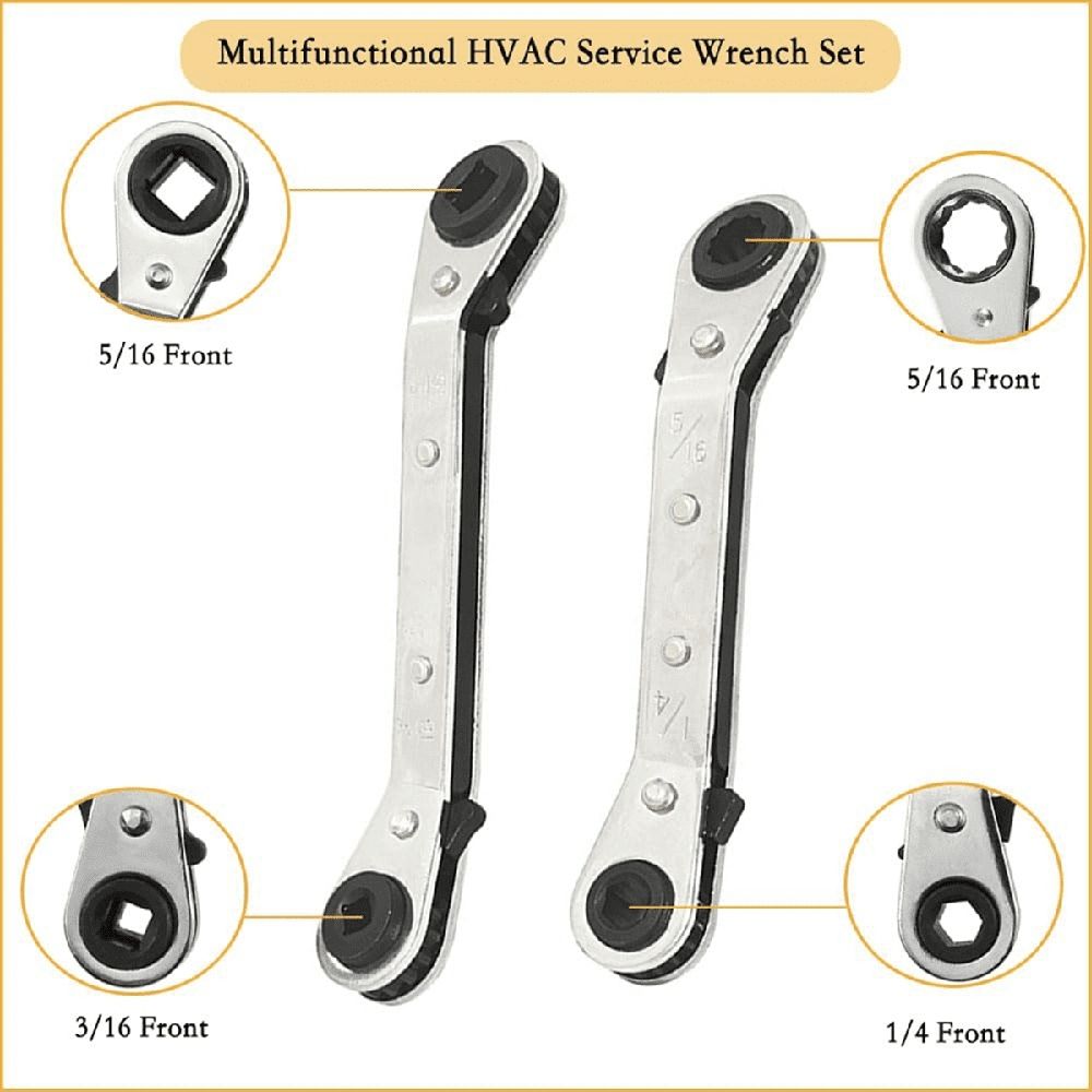 Valve Core Remover Installer Tool&HVAC Service Wrench Set, Refrigeration with Bit Adapters,10Pcs