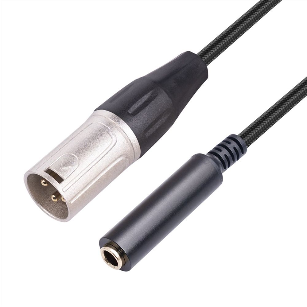 2X XLR Male to 1/4 Inch Female Cable,3 Pin Male to 6.35mm Socket Audio Cord, XLR Male to 6.35mm Microphone Audio Cable