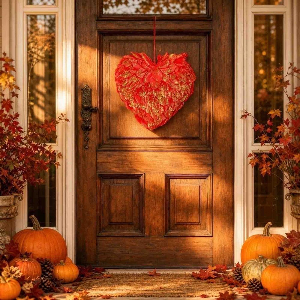 Halloween Foam Hanging Ornament, 25 x 25 cm with Spooky Seasonal Accents, Reusable Decoration for Front Doors, Walls, Windows, Mantels and Porches, Ready-to-Display Reusable Ornament, Orange