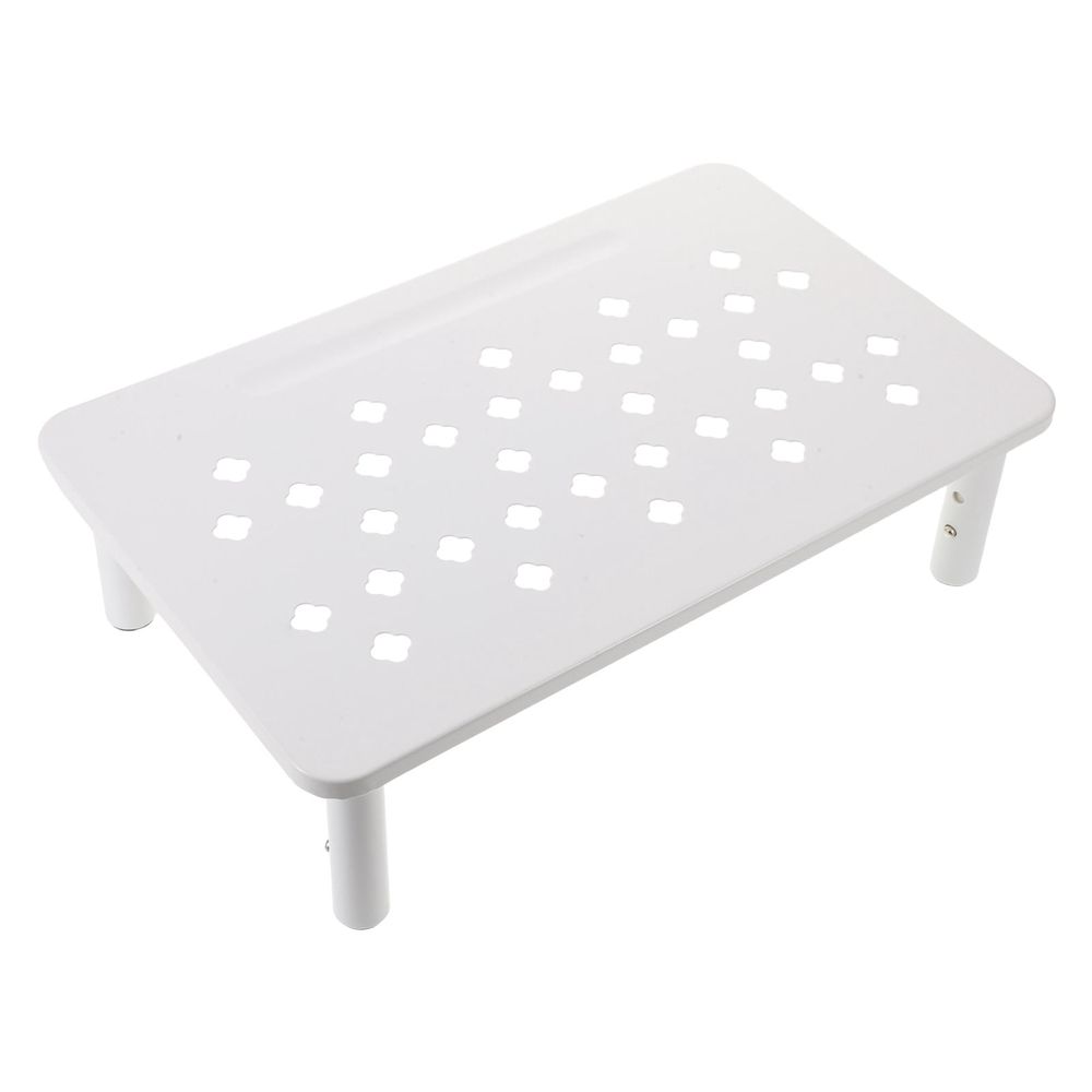 White Adjustable Pet Feeding Stand Table with Universal Fit for Cats and Small Pets
