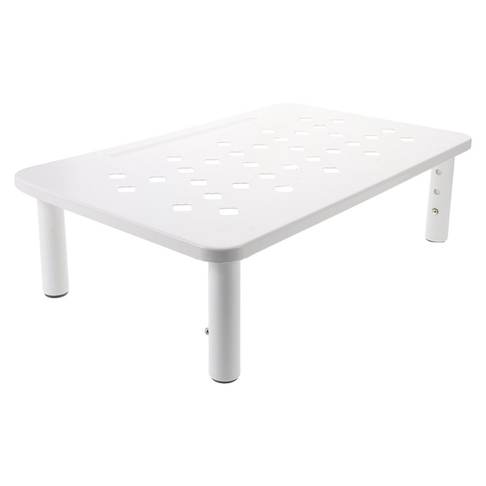 White Adjustable Pet Feeding Stand Table with Universal Fit for Cats and Small Pets