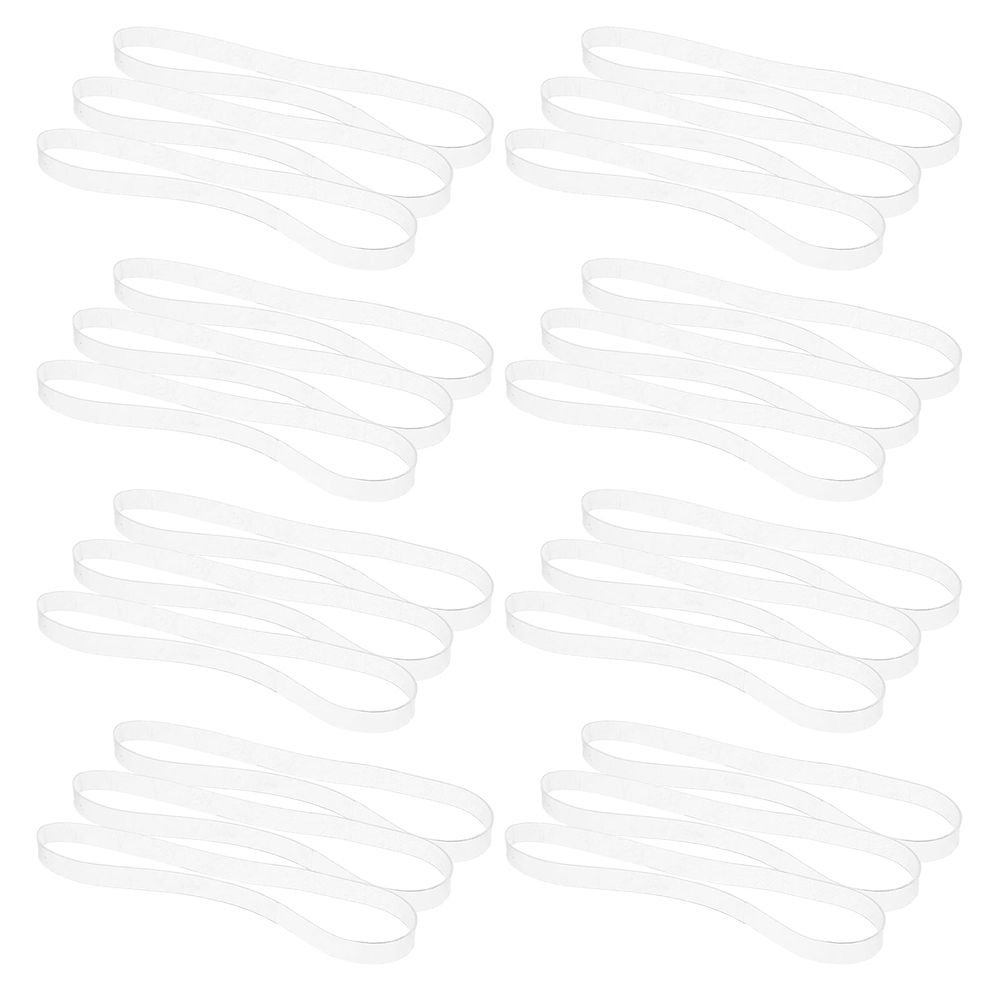 100Pcs Reusable Clear Rubber Bands for Crafting Office Bundling and Balloon Arch Projects