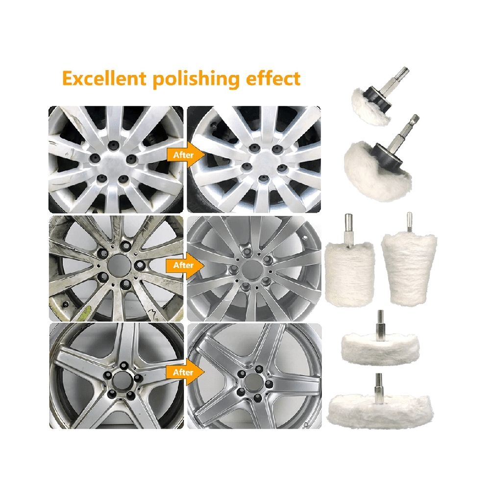Buffing Wheel for Drill Pad Polishing Kits Shaped Tool Metal Aluminum Stainless Etc
