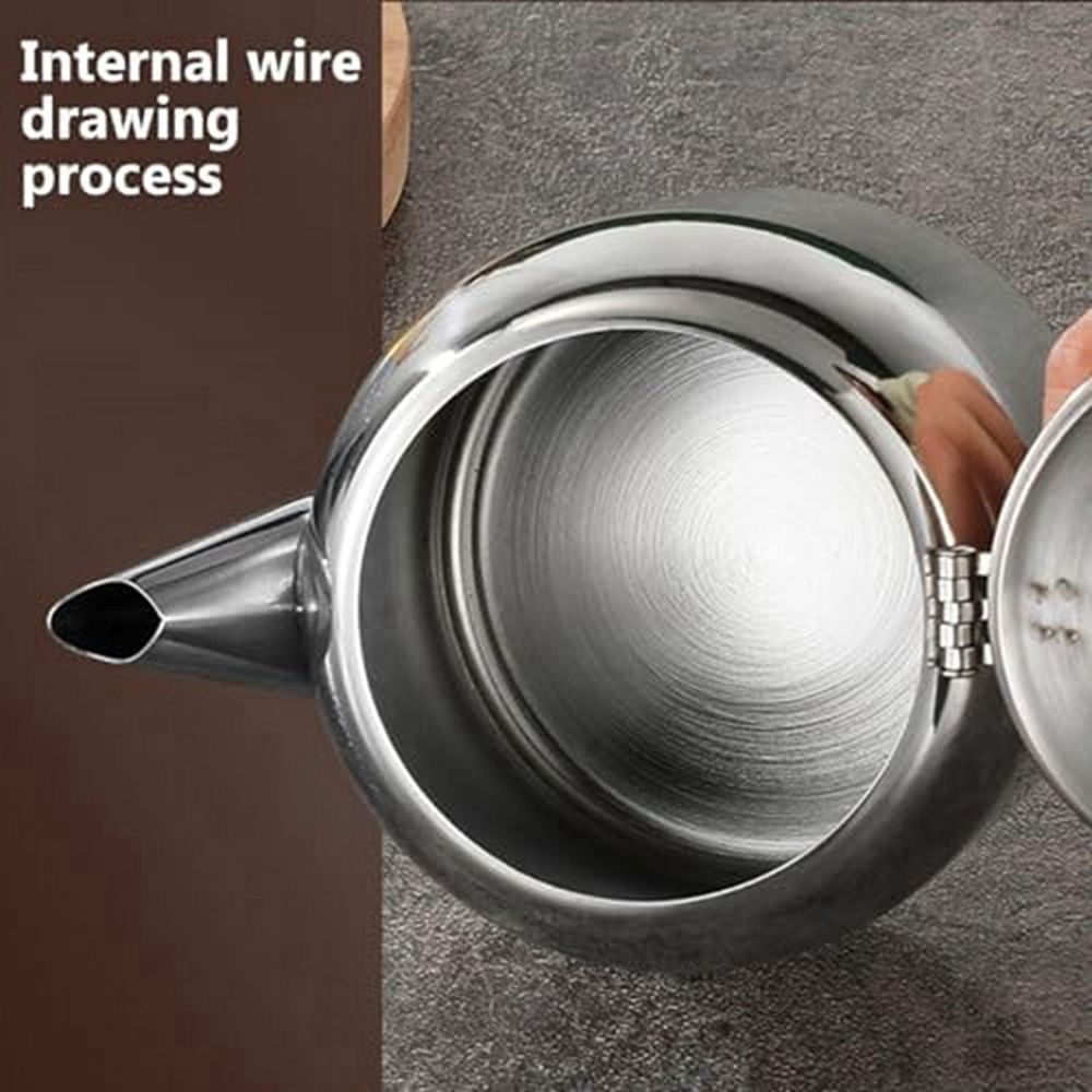 Stainless Steel Teapot 20 Oz Spill-Proof Metal Teapot with Short Straight Spout Cold Water Jug Coffee Kettle Tea Kettle