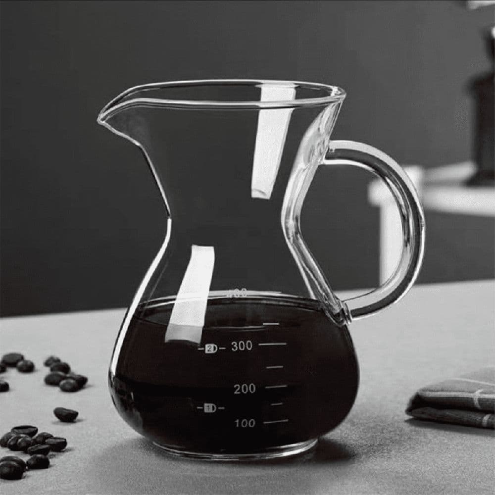 Glass Coffee Pot with Filter High Temperature 600ml Transparent