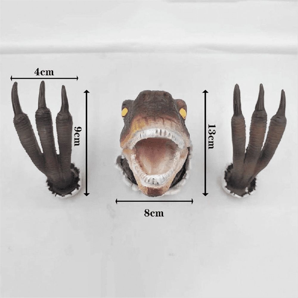 Velociraptor Statue Wall Resin Mount Dinosaur Head Sculpture Wall Hanging Ornament for Indoor and Outdoor Dinosaur