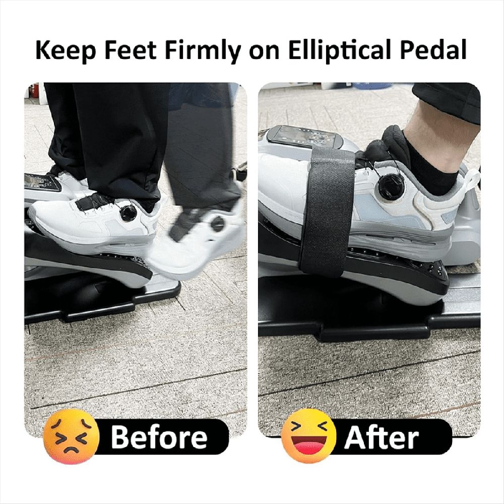 4 Pcs Ellipse Leg Exerciser Machine Pedal Straps, Suitable for Under Desk Elliptical Peddler Foot & Exercixer