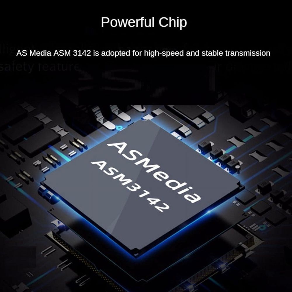 PCI-E 1X to Type-E + Type-C Expansion Card USB3.2 GEN2 10Gbps ASM3142 Chip PCI-E to USB-C Adapter for Desktop