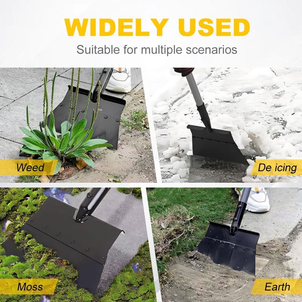 Multifunctional Garden Cleaning Shovel, Heavy-Duty Stainless Steel Flat Shovel with 54" Adjustable Handle for Weeding, Digging, Snow Removal, and Lawn Edging, Outdoor Spade Tool