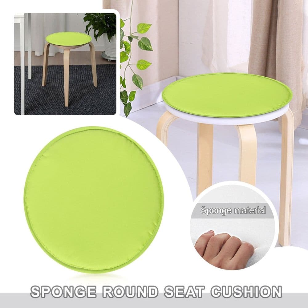 Breathable Round Seat Cushions (2PC) - Comfortable with Rope Ties for Bar Stools, Swing Chairs & Dining Chairs - Indoor/Outdoor Use for Home, Café & Garden
