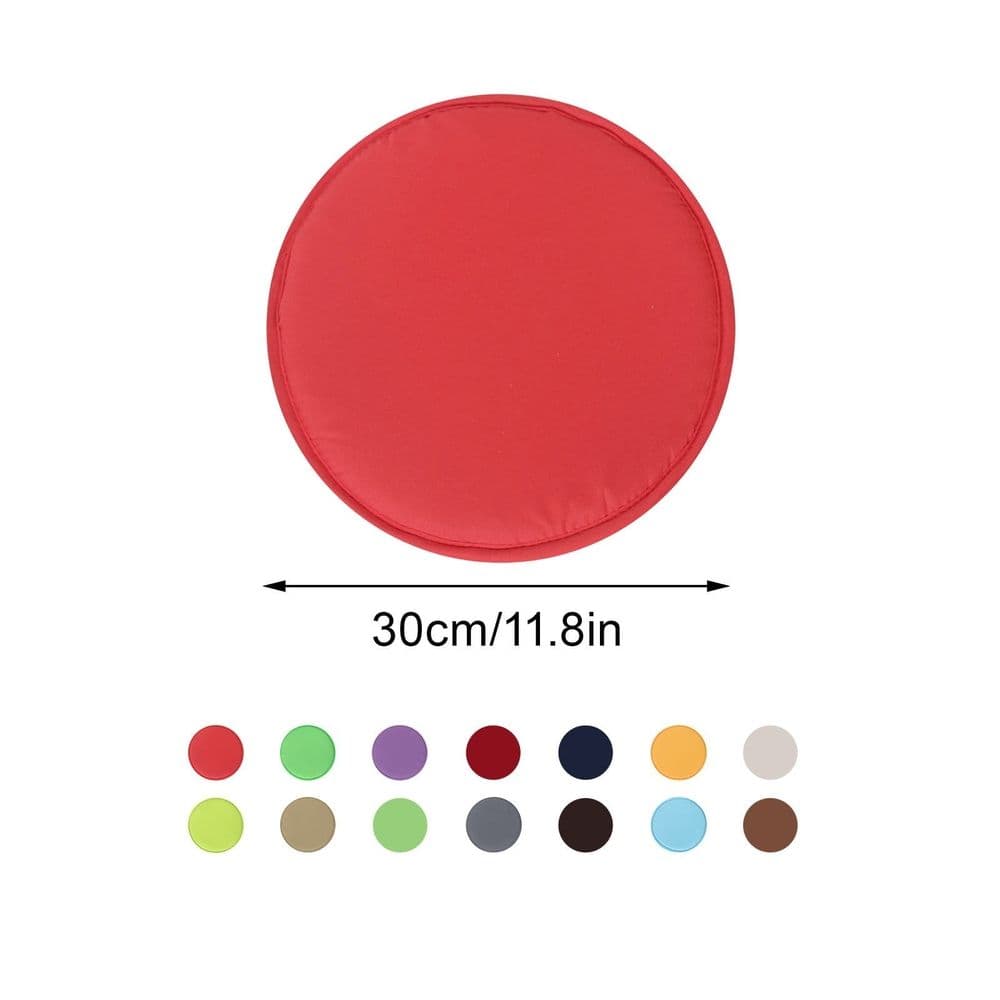 Breathable Round Seat Cushions (2PC) - Comfortable with Rope Ties for Bar Stools, Swing Chairs & Dining Chairs - Indoor/Outdoor Use for Home, Café & Garden