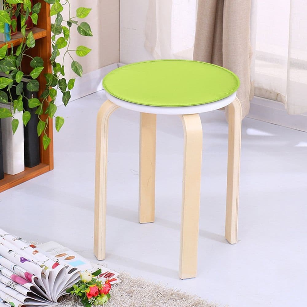 Breathable Round Seat Cushions (2PC) - Comfortable with Rope Ties for Bar Stools, Swing Chairs & Dining Chairs - Indoor/Outdoor Use for Home, Café & Garden
