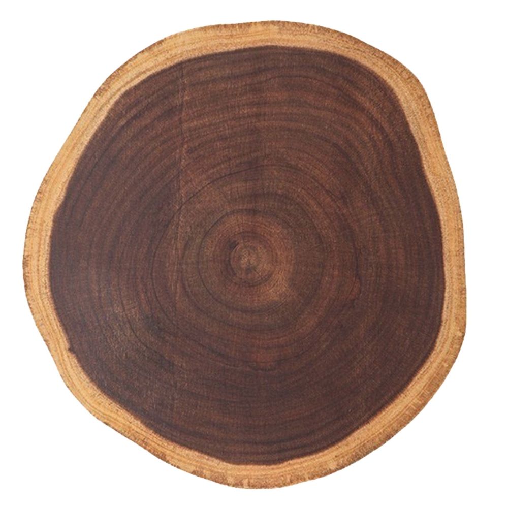 Round Wood Cutting Board - Thick Chopping Board with Juice Groove & Stable Base - Ideal for Charcuterie, Pizza, Vegetables & Meat - Beautiful Wooden Serving Board for Entertaining